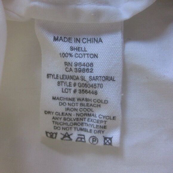 Theory Womens Size S White Cotton Peplum Blouse - Picture 6 of 10